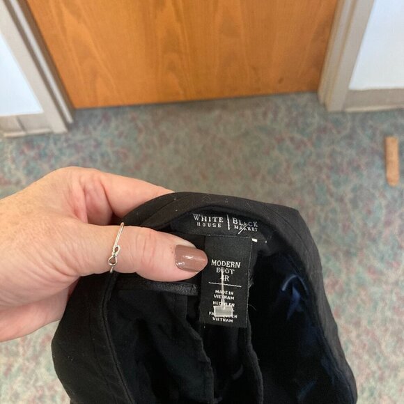 White House Black Market sz 4 regular black modern boot pants - Picture 2 of 2